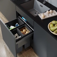 System segregacji odpadów VAUTH-SAGEL ENVI Flex do szafki 500, 1x16/2x10L, antracyt