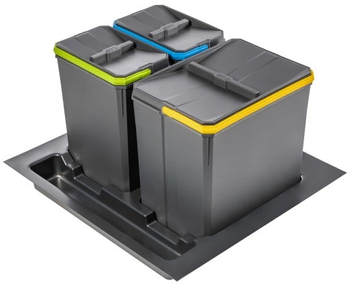 Pojemniki do segregacji GTV AXISPACE do szafki 600 mm 1X15L i 2x7L - 450/500 mm