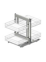 Kosz narożny magic corner REJS COMFORT MAXIMA EVO 1000 montaż prawy chrom/biały