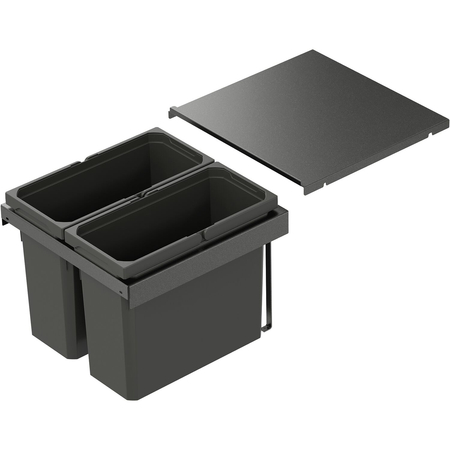 System segregacji odpadów VAUTH-SAGEL ENVI Flex do szafki 450, 2x16L, antracyt