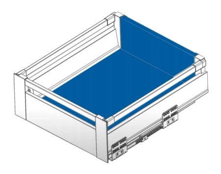 Formatka biała 16 dno 600X500 + tył 199 biały (Axis Pro, Hafele, Tandembox)
